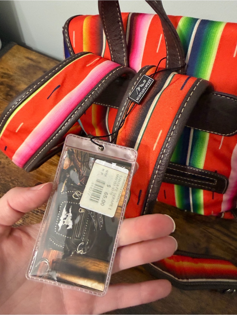 Montana West Colorful Santa Fe Sarape Backpack - Picture 4 of 16